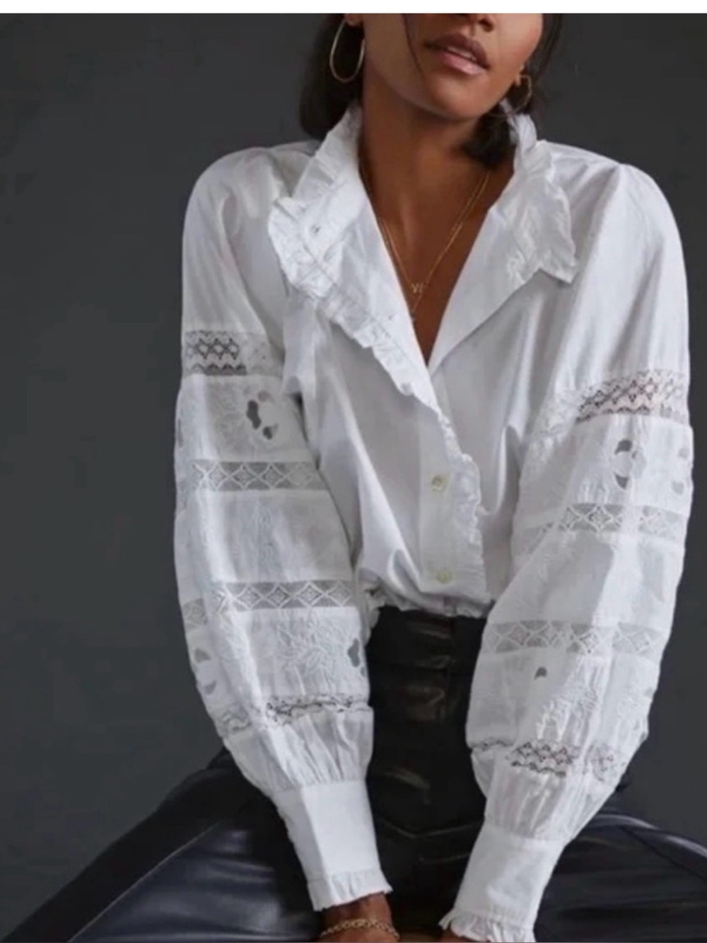 Love the Label. For Anthropologie, puff sleeve button down.